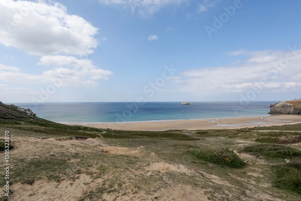 Obraz Stunning landscapes of Camaret-sur-Mer, a picturesque commune in Brittany, France. Located on the west coast in the Finistère department, it features breathtaking coastal views and charming scenery.