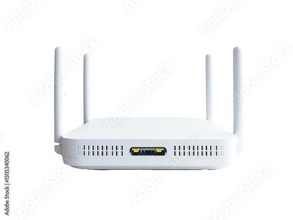 Fototapeta Smart Mesh-Enabled White Router with Multiple LAN and WAN Ports