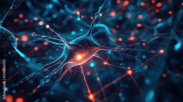 Fototapeta Advanced Neural AI Computing Forming Complex Thought