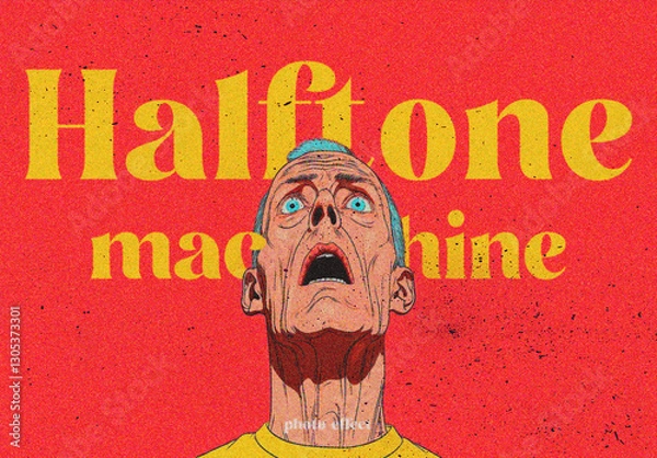 Obraz Magazine Halftone Machine Photo Effect