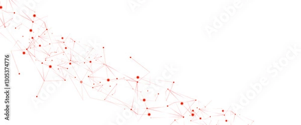 Fototapeta Vector Connect link background. global network technology concept. Digital technology futuristic internet network speed connection red background.