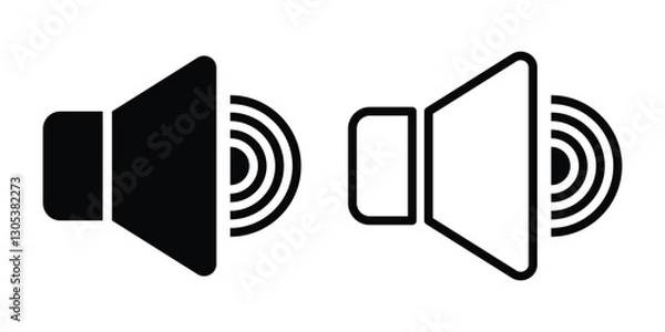 Obraz Speaker icon, sound icon vector, sound symbol, volume speaker