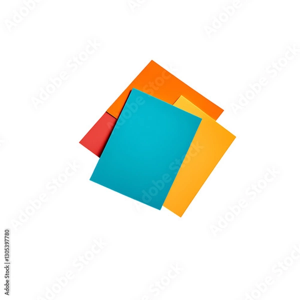 Fototapeta 3d Post-it notes logo style