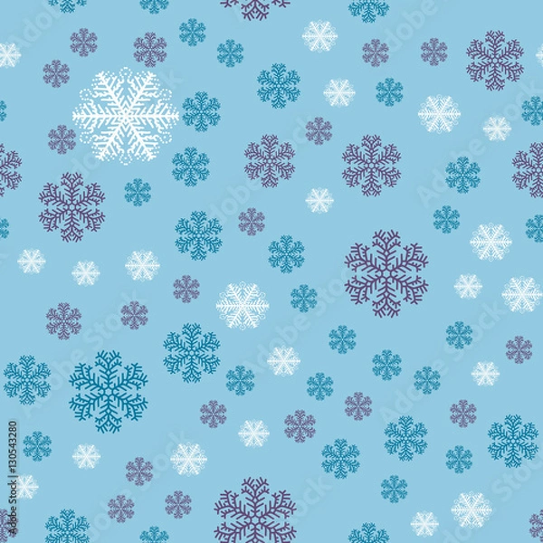 Obraz Seamless pattern - snowflake. Winter background.