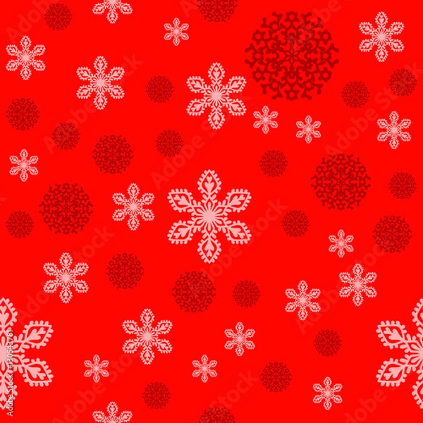 Obraz Seamless pattern - snowflake. Winter background.