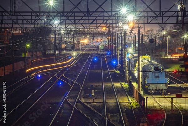 Fototapeta railway, railway station
