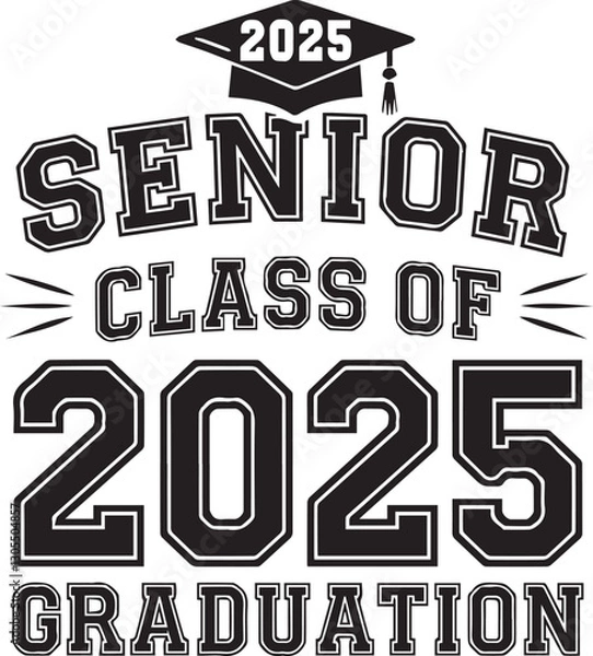 Fototapeta class of 2025 t-shirt design.
