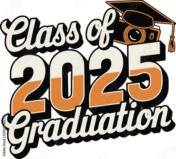 Fototapeta class of 2025 t-shirt design.