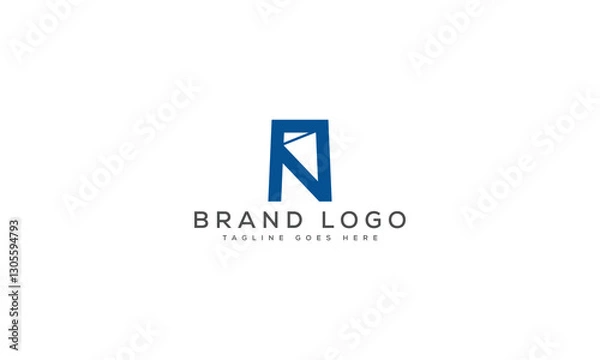 Fototapeta letter A logo design vector template design for brand.
