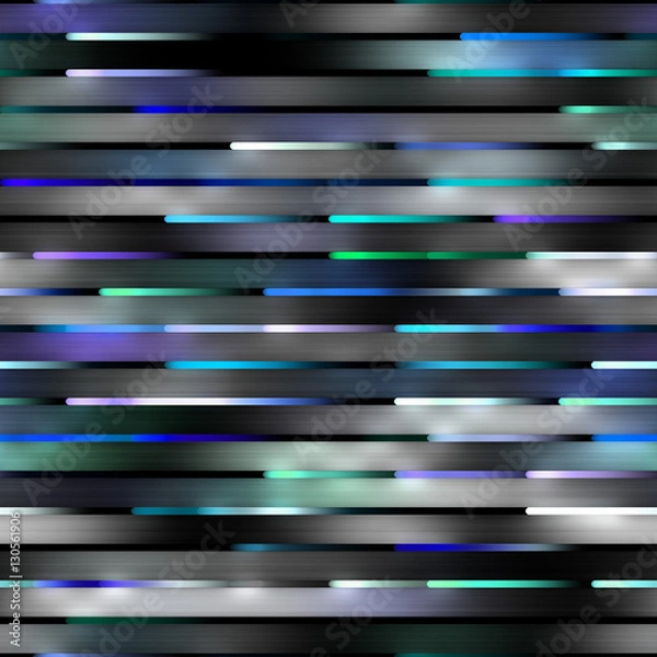 Fototapeta Gradient Neon Motion Lines. Seamless Multicolor Pattern