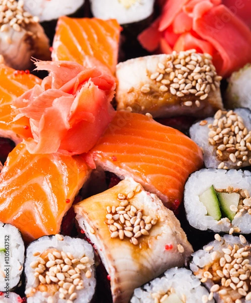 Fototapeta Sushi roll set