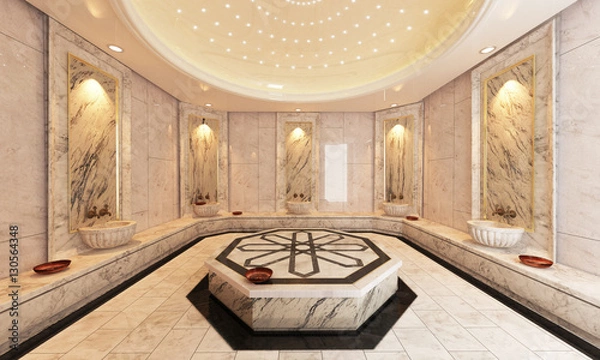 Fototapeta marble Turkish Hamam, bath modern design