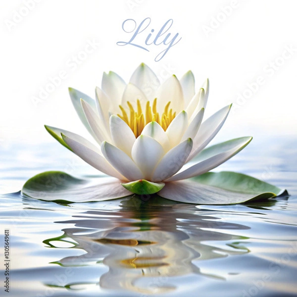 Fototapeta Elegant water lily symbolizing beauty and calm