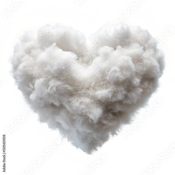 Fototapeta Cloud with heart shape symbolizing love