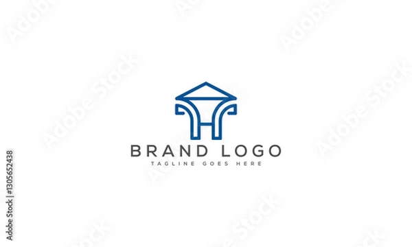 Fototapeta letter TH logo design vector template design for brand.