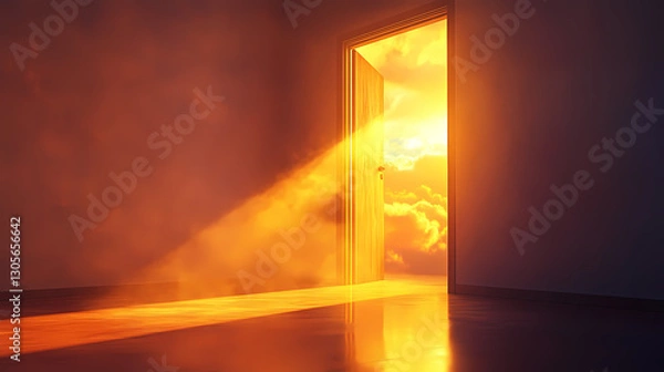 Obraz single beam shining light