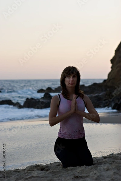 Fototapeta yoga on the beach 2