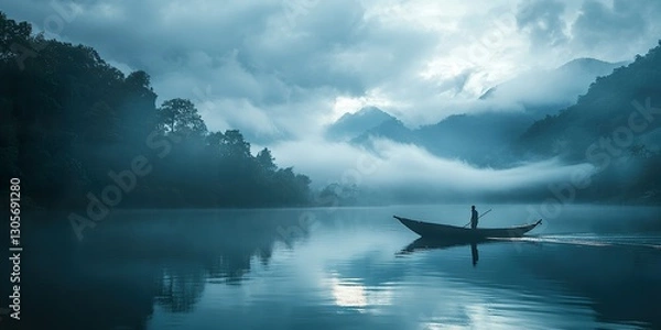 Obraz Boating on Calm Waters
