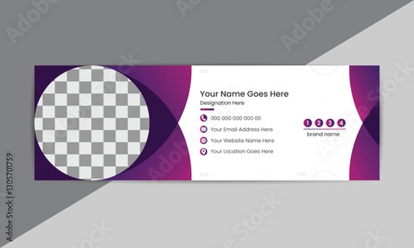 Fototapeta Modern email Signature or email footer design