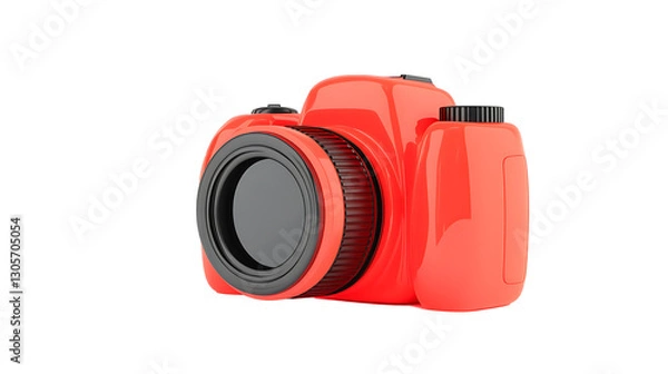 Obraz camera 3D, glowing lens