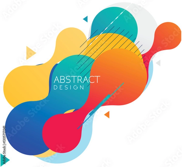 Fototapeta Vector illustration Abstract background with dynamic effect. Cover design template for banner, flyer and poster.