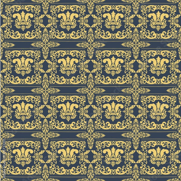 Fototapeta seamless damask pattern