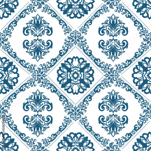 Fototapeta seamless damask pattern