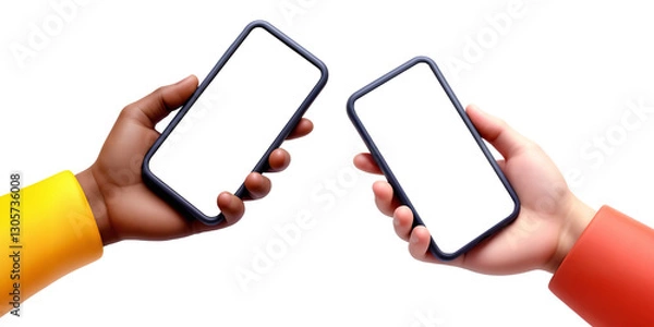 Obraz hand holding mobile phone