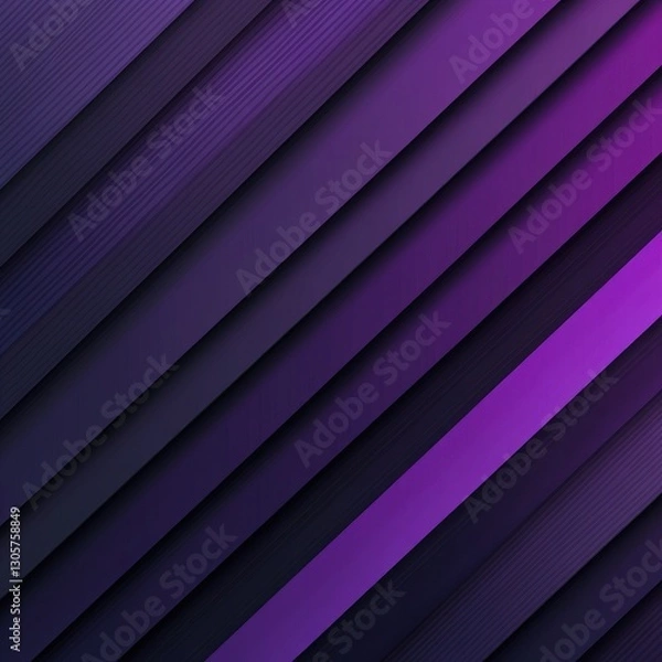 Fototapeta Abstract diagonal lines in vibrant shades of purple and dark tones creating a modern background with depth and texture suitable for various design projects.