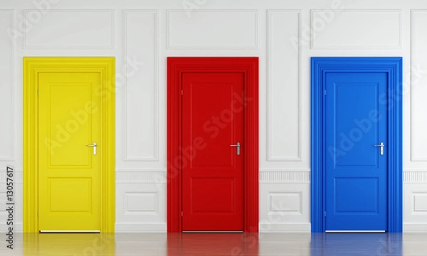 Obraz three color doors