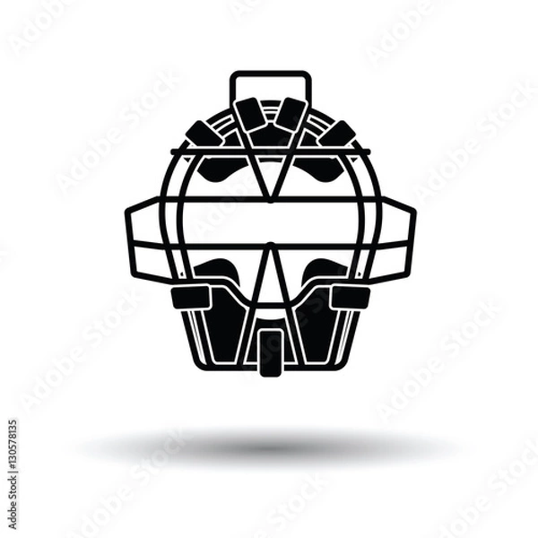 Obraz Baseball face protector icon