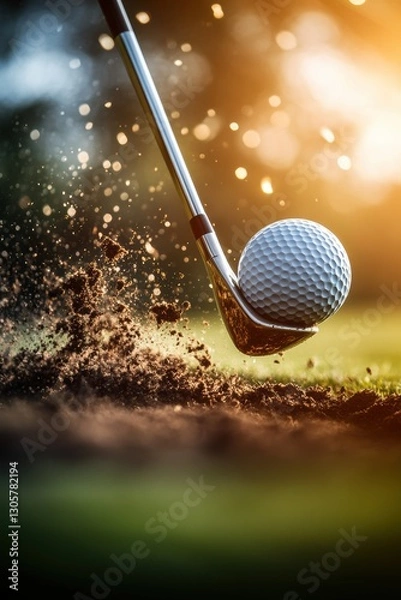 Obraz Out door golf playing in Spring.