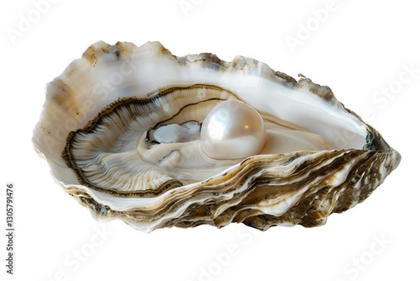 Fototapeta Elegant Pearl within Captivating Oyster Shell in Underwater Scene