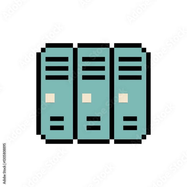 Obraz school locker design pixel art