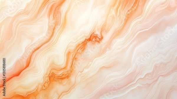 Fototapeta Soft peach and ivory abstract gradient, delicate and warm with fluid transitions