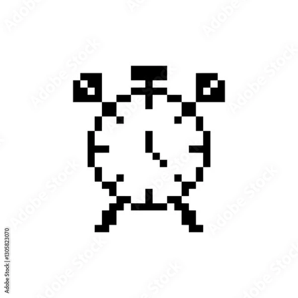 Fototapeta alarm clock timer pixel art