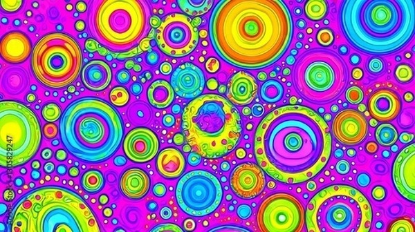 Fototapeta Psychedelic Circle Pattern Art