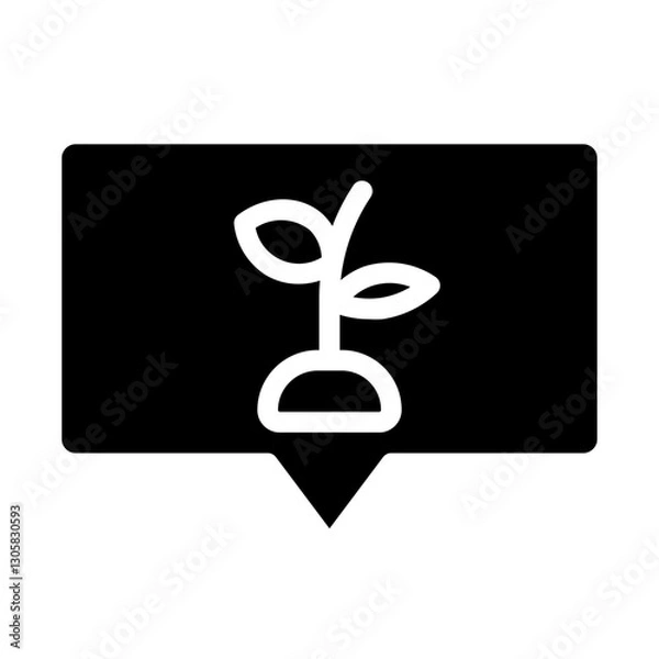 Fototapeta plant tags solid icon