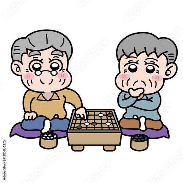 Obraz 囲碁をしているおじいちゃん