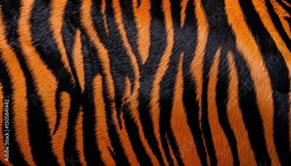 Obraz black and orange tiger stripe pattern a black tiger stripes pattern background with orange and black stripes for makeup design or print on fabric a textile texture with striped