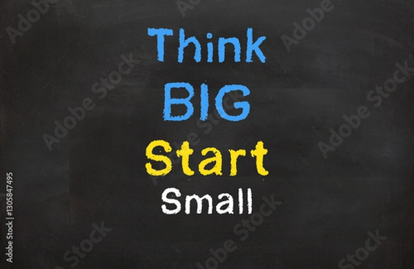 Obraz Think Big Start Small