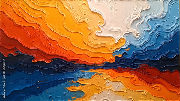 Obraz Organic Impasto Oil Texture