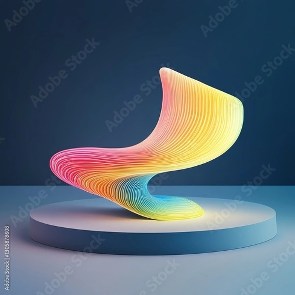 Obraz Riemann sums, integral approximation concepts, stunning 3D visualization