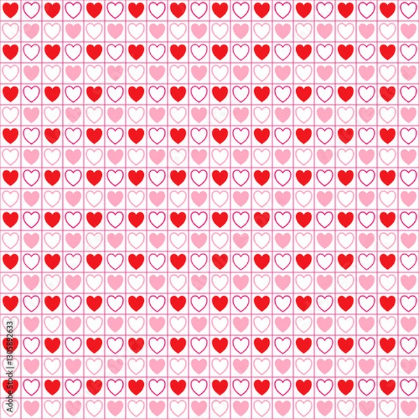 Fototapeta seamless pattern with hearts