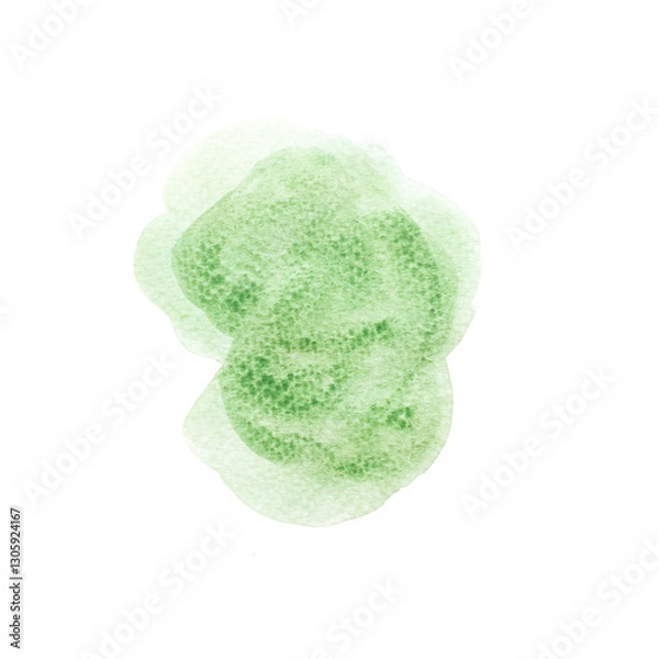 Obraz a green watercolor sponge.
