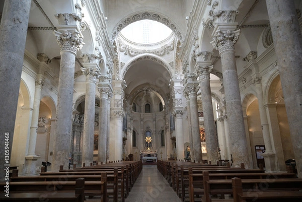Obraz interno della chiesa santa croce di lecce in puglia