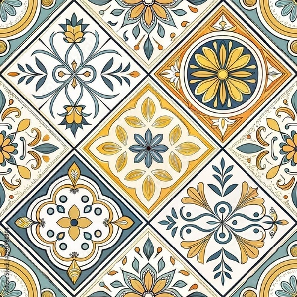Fototapeta Seamless Pattern Design Artistic Style Textile Creative Studio Aesthetic Visual Harmony