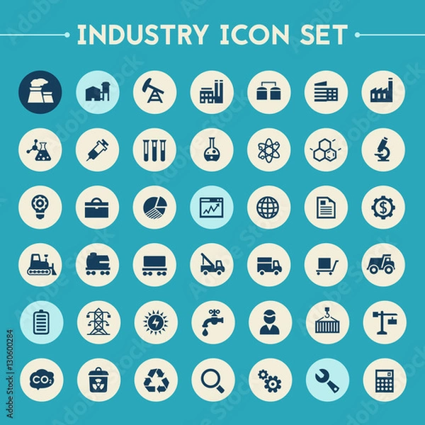 Obraz Big Industry icon set