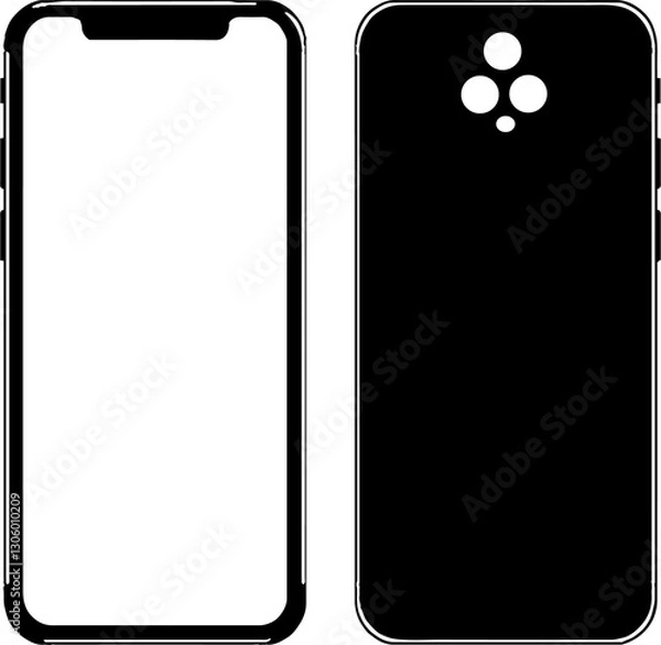 Fototapeta smartphone vector on white background