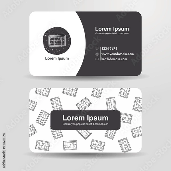 Obraz infographic chart doodle drawing